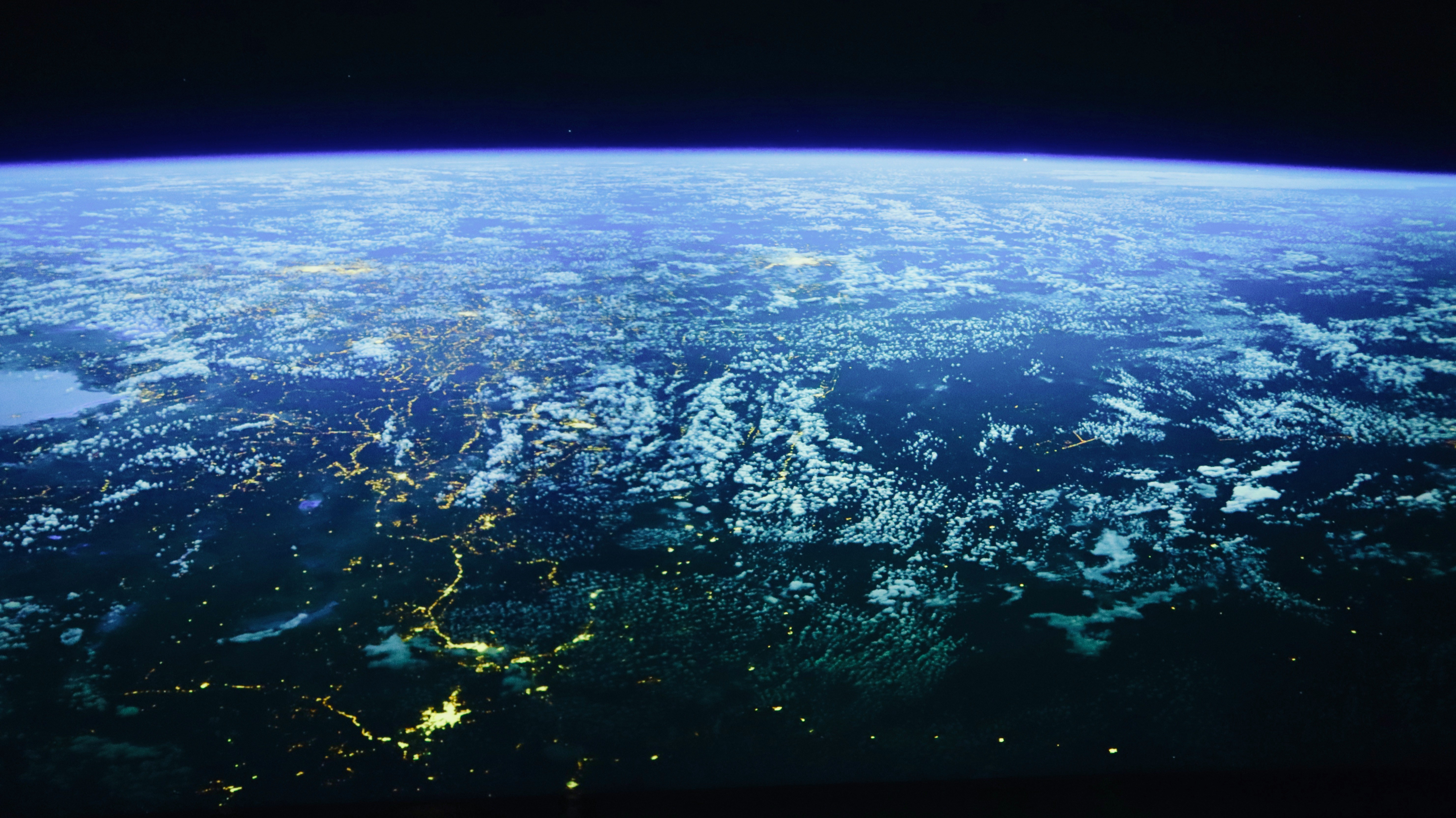 A close-up satellite view of Earth