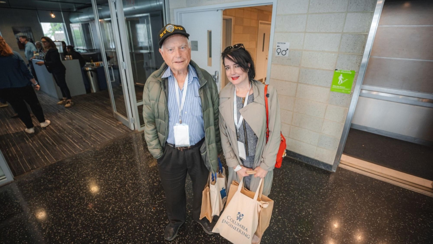 Two people posing for a photo